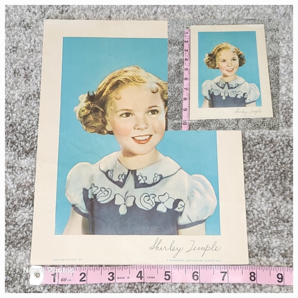 1930 Shirley Temple Paper Doll Standee Christmas Color Autograph Print Photo Lot - Picture 6 of 13